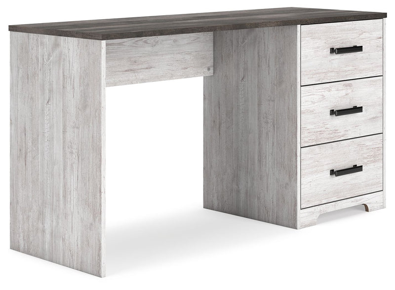 Shawburn - White / Dark Charcoal Gray - Home Office Desk - JaxCo Furniture