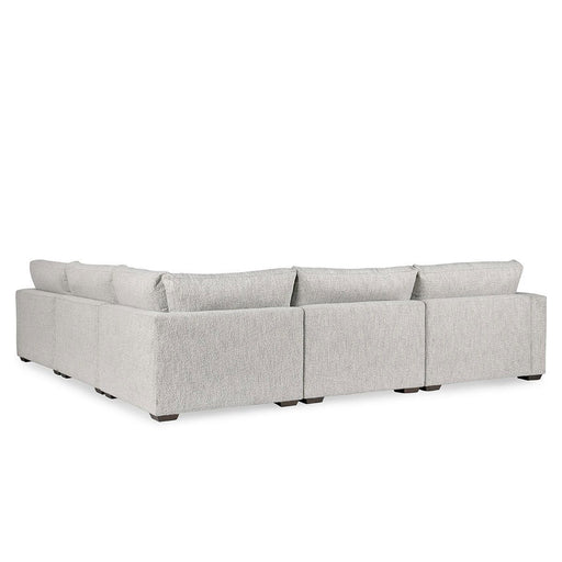 Ludwig - Upholstered 5 Piece Sectional - Ivory - JaxCo Furniture