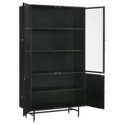 Santiago - 4 Door Metal Tall Storage Cabinet - Matte Black - JaxCo Furniture
