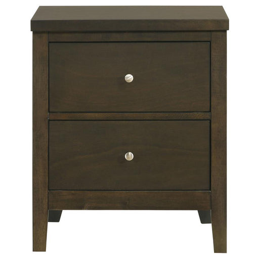 Wilkes - 2-Drawer Nightstand Bedside Table - Dark Cocoa - JaxCo Furniture