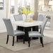 Camila - Square Dining Set - White Top - JaxCo Furniture