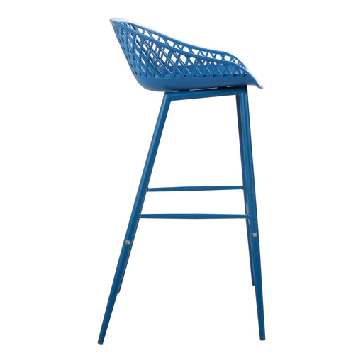 Piazza - Outdoor Barstool Barstool (Set of 2) - Blue - JaxCo Furniture