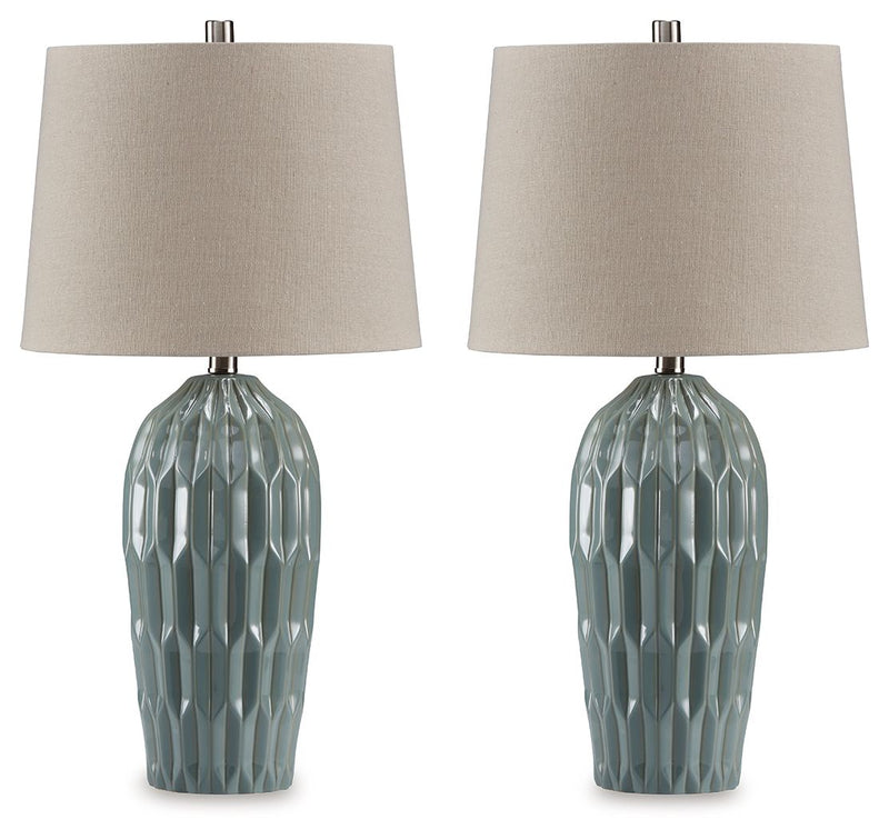 Hadbury - Ceramic Table Lamp (Set of 2) - JaxCo Furniture