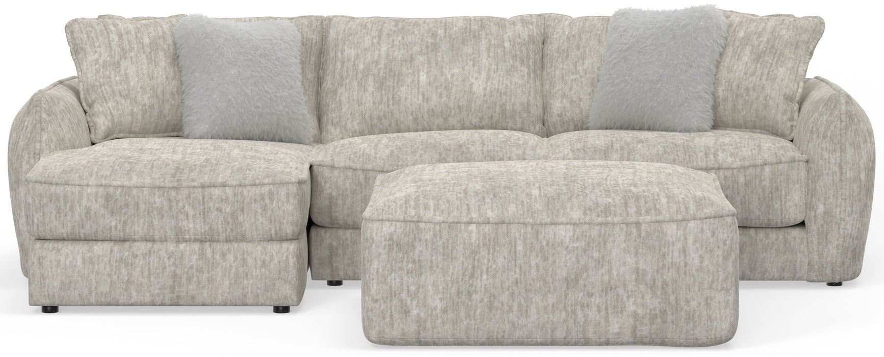 Bucktown - 2 Piece Sofa / Chaise With Extra Thick Cuddler Seat Cushions & Cocktail Ottoman - JaxCo Furniture