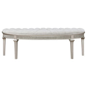 Evangeline - Curved Fabric Upholstered Bench - Silver Oak - JaxCo Furniture