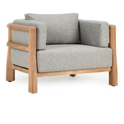 Aston - Outdoor Accent Chair - Natural / Gray - JaxCo Furniture