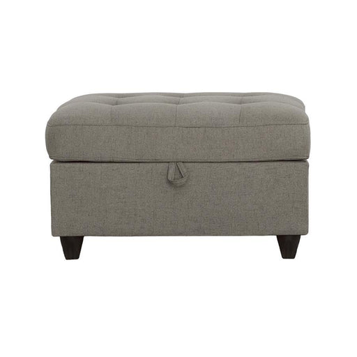 Stonenesse - Rectangular Upholstered Storage Ottoman - Gray - JaxCo Furniture