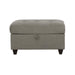 Stonenesse - Rectangular Upholstered Storage Ottoman - Gray - JaxCo Furniture