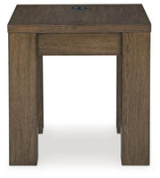 Rosswain - Warm Brown - Square End Table - JaxCo Furniture