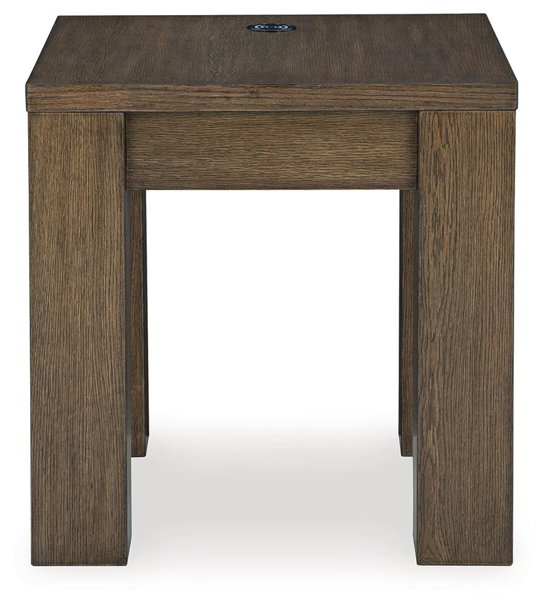 Rosswain - Warm Brown - Square End Table - JaxCo Furniture