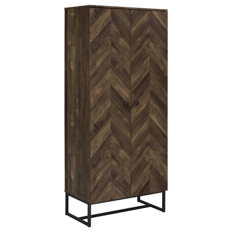 Carolyn - 2 Door Engineered Wood Accent Cabinet - Rustic Oak - JaxCo Furniture