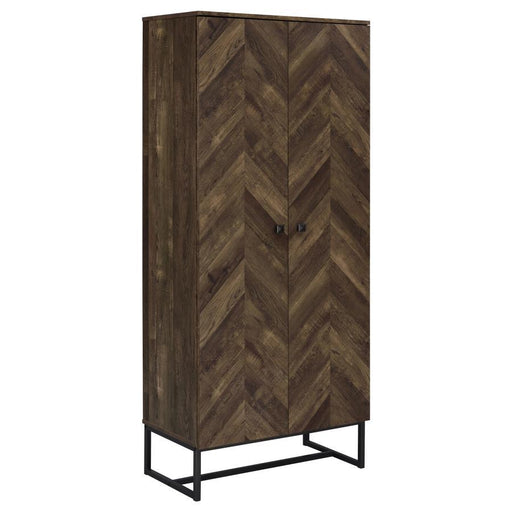 Carolyn - 2 Door Engineered Wood Accent Cabinet - Rustic Oak - JaxCo Furniture