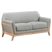 Vaughn - Fabric Upholstered Flared Arm Loveseat - Gray - JaxCo Furniture