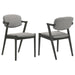 Stevie - Padded Wood Dining Arm Chair (Set of 2) - Black - JaxCo Furniture