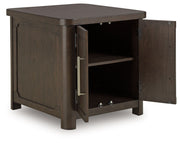 Breckington - Dark Brown - Rectangular 2-door End Table - JaxCo Furniture