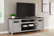 Darborn - Gray / Brown - XL TV Stand W/Fireplace Option - JaxCo Furniture