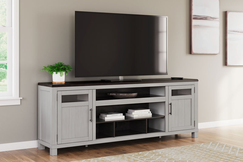 Darborn - Gray / Brown - XL TV Stand W/Fireplace Option - JaxCo Furniture