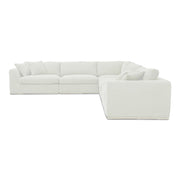 Rue - Classic L Modular Sectional - Off White - JaxCo Furniture