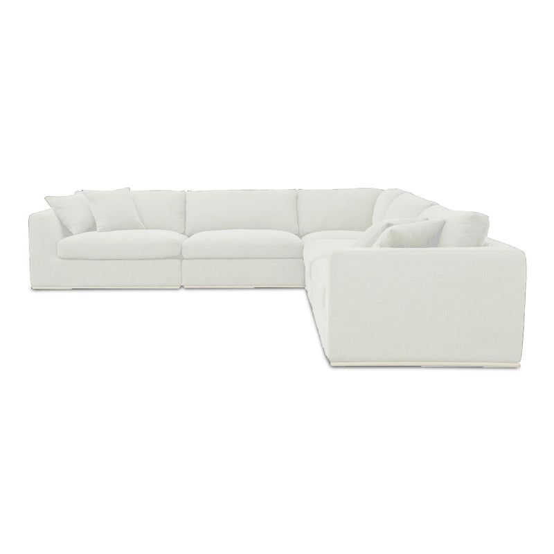 Rue - Classic L Modular Sectional - Off White - JaxCo Furniture