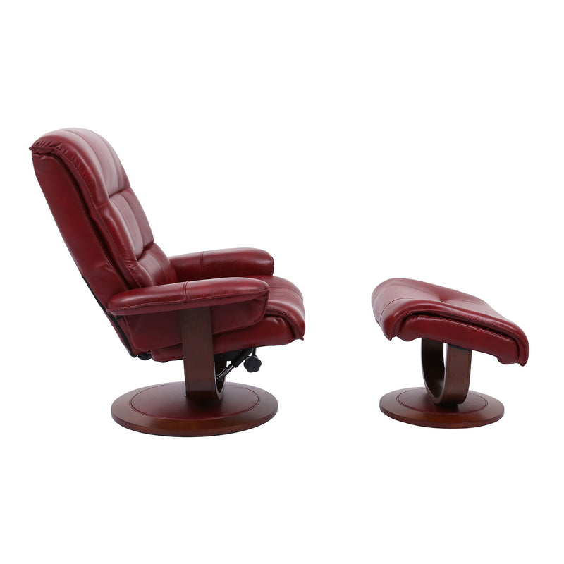 Knight - Manual Reclining Swivel Chair and Ottoman - JaxCo Furniture