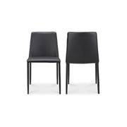 Nora - Vegan Leather Dining Chair (Set of 2) - Black - JaxCo Furniture