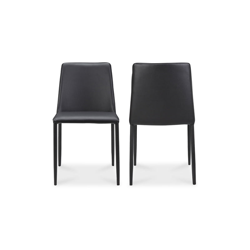 Nora - Vegan Leather Dining Chair (Set of 2) - Black - JaxCo Furniture