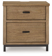Tomtyn - Light Brown - Two Drawer Night Stand - JaxCo Furniture