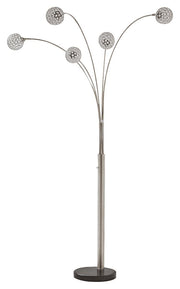 Winter - Silver Finish - Metal Arc Lamp - JaxCo Furniture
