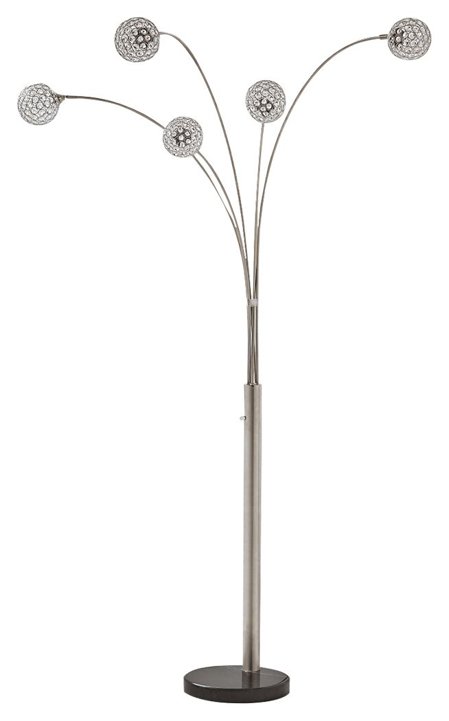 Winter - Silver Finish - Metal Arc Lamp - JaxCo Furniture