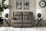 First Base - Gunmetal - Reclining Loveseat - JaxCo Furniture