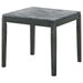 Mozzi - Square Faux Marble Side End Table - Gray And Black - JaxCo Furniture