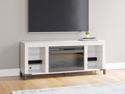 Brollevi - White - TV Stand With Fireplace - JaxCo Furniture