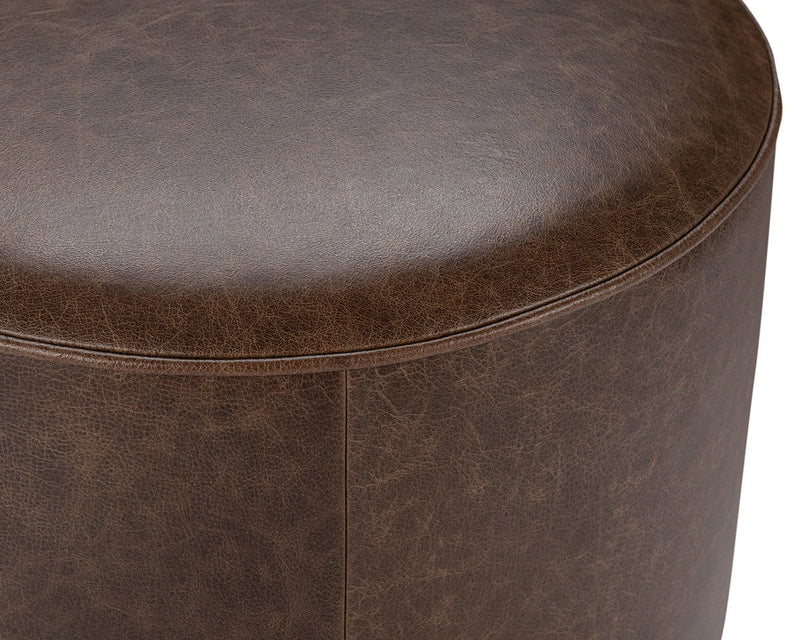 Clair - Leather Round Table - JaxCo Furniture
