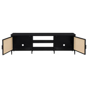 Amherst - 70" 2-Door Metal TV Stand Media Console - Black - JaxCo Furniture