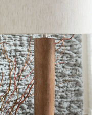 Ailsa - Natural Brown - Wood Floor Lamp - JaxCo Furniture
