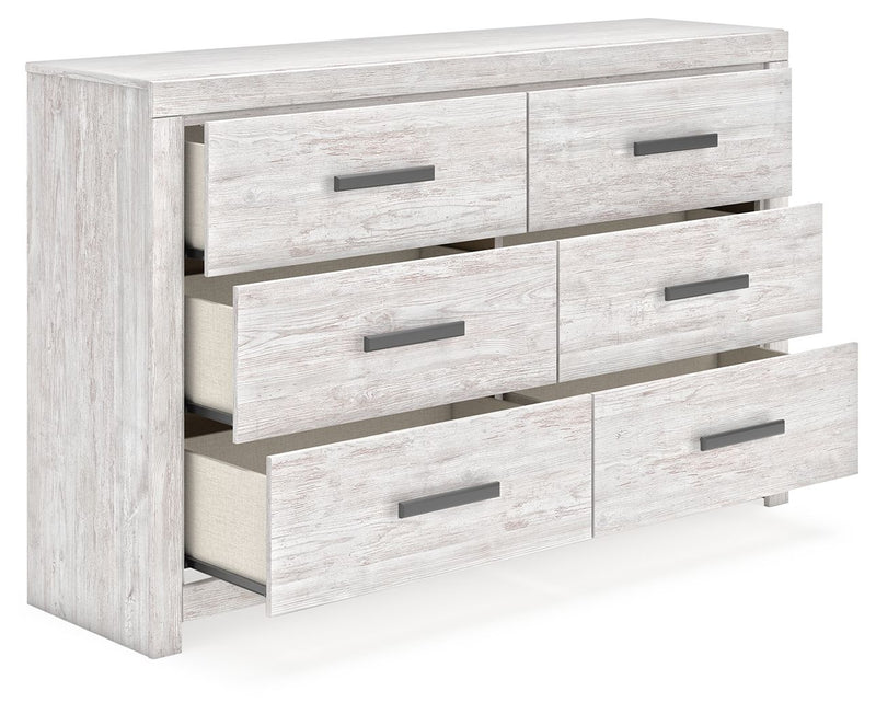 Cayboni - Whitewash - Six Drawer Dresser - JaxCo Furniture