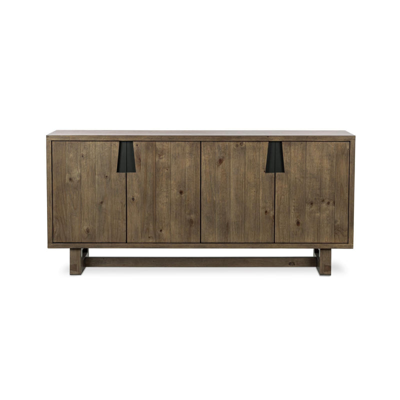Lyra - 4 Door Buffet - Smoke Brown - JaxCo Furniture
