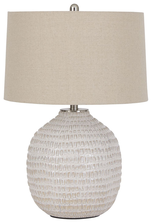 Jamon - Beige - Ceramic Table Lamp - JaxCo Furniture