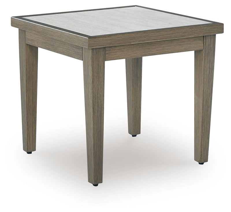 Rainier Ranch - Brown / Beige - Square End Table - JaxCo Furniture