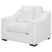 Ashlyn - Upholstered Sloped Arm Accent Chair - White - JaxCo Furniture