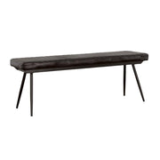Misty - Leather Upholstered Dining Bench - Antique Espresso - JaxCo Furniture