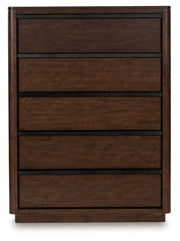 Dilenno - Dark Brown - Five Drawer Chest - JaxCo Furniture