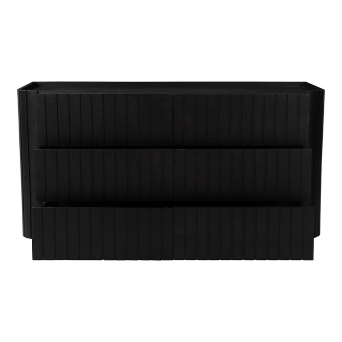 Povera - 6 Drawer Dresser - Black - JaxCo Furniture