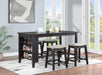 Elliston - 5 Piece Counter Height Dining Table Set - Dark Gray - JaxCo Furniture