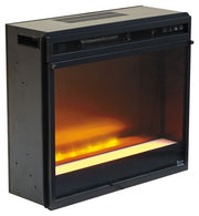 Entertainment Accessories - Black - Fireplace Insert Glass/Stone - JaxCo Furniture