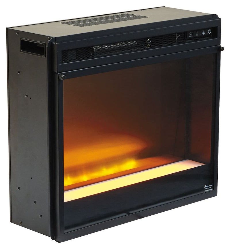 Entertainment Accessories - Black - Fireplace Insert Glass/Stone - JaxCo Furniture
