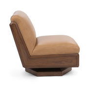 Myla - Swivel Accent Chair - Light Brown - JaxCo Furniture