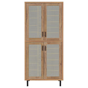 Teller - 4-Door Tall Shoe Storage Cabinet - Natural Oak - JaxCo Furniture