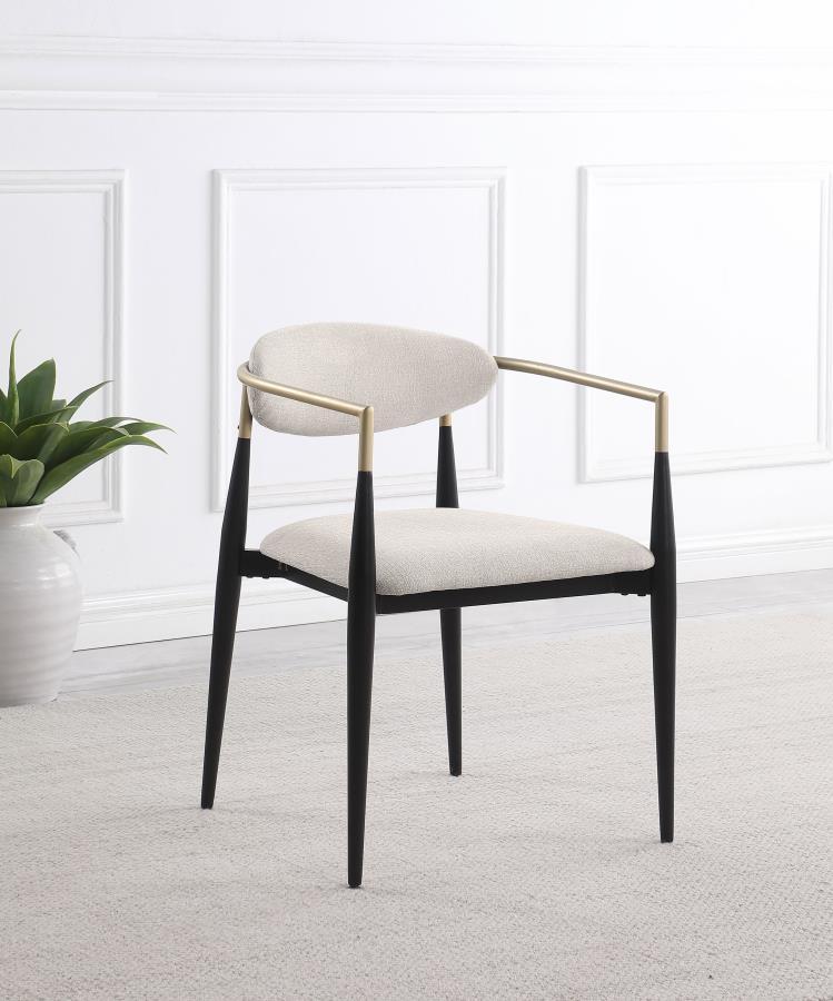 Alexis - Fabric Upholstered Dining Arm Chair (Set of 2) - JaxCo Furniture