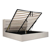 Sebastion - King Storage Bed - Cream - JaxCo Furniture